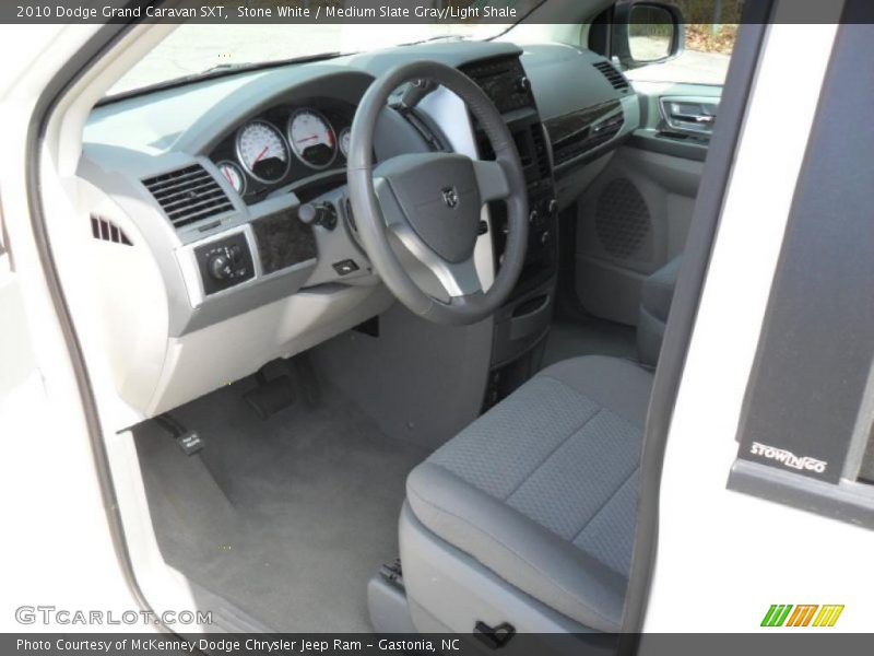 Stone White / Medium Slate Gray/Light Shale 2010 Dodge Grand Caravan SXT