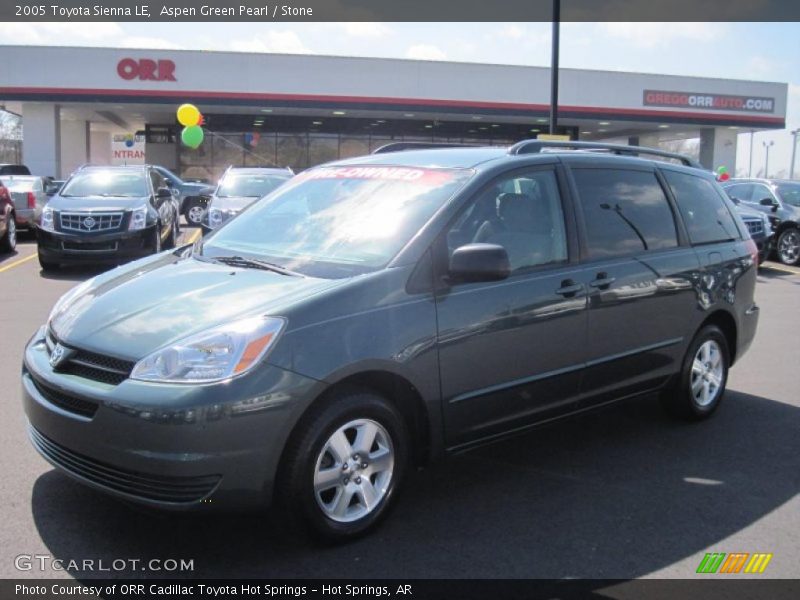 Aspen Green Pearl / Stone 2005 Toyota Sienna LE