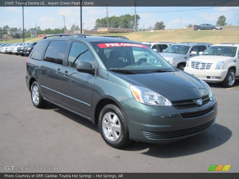 Aspen Green Pearl / Stone 2005 Toyota Sienna LE