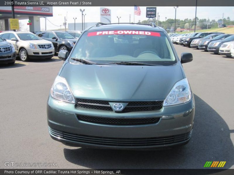 Aspen Green Pearl / Stone 2005 Toyota Sienna LE