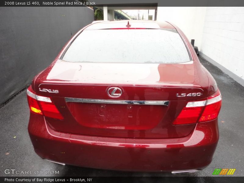 Noble Spinel Red Mica / Black 2008 Lexus LS 460