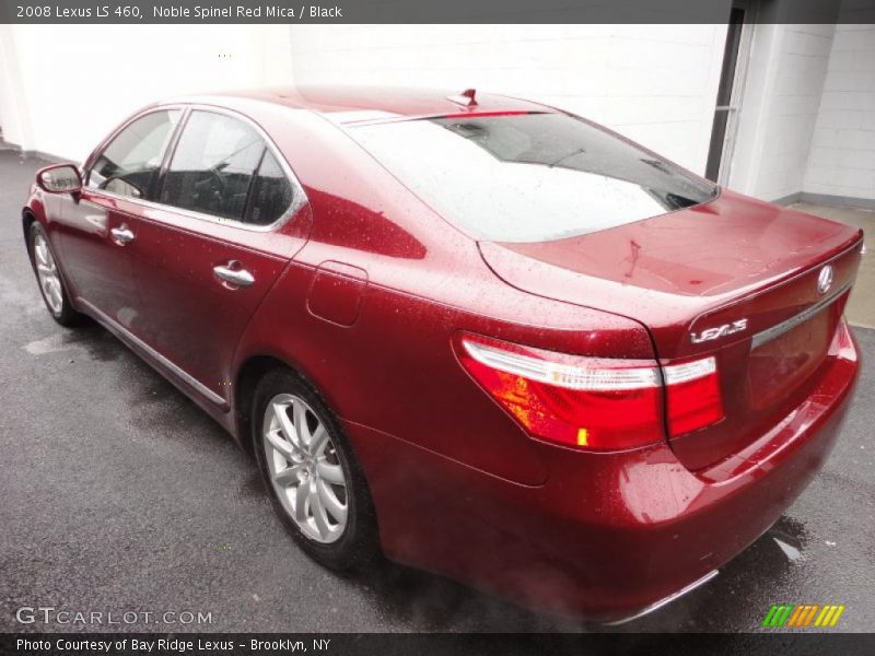 Noble Spinel Red Mica / Black 2008 Lexus LS 460