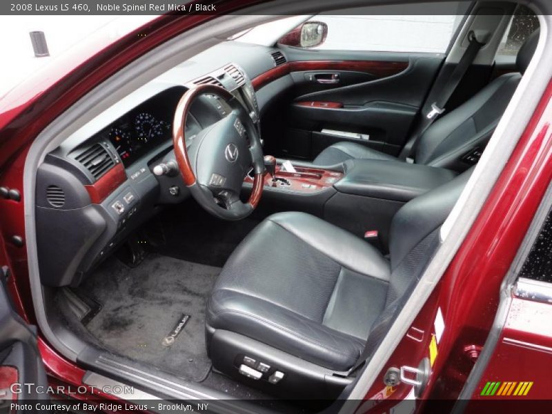 Noble Spinel Red Mica / Black 2008 Lexus LS 460