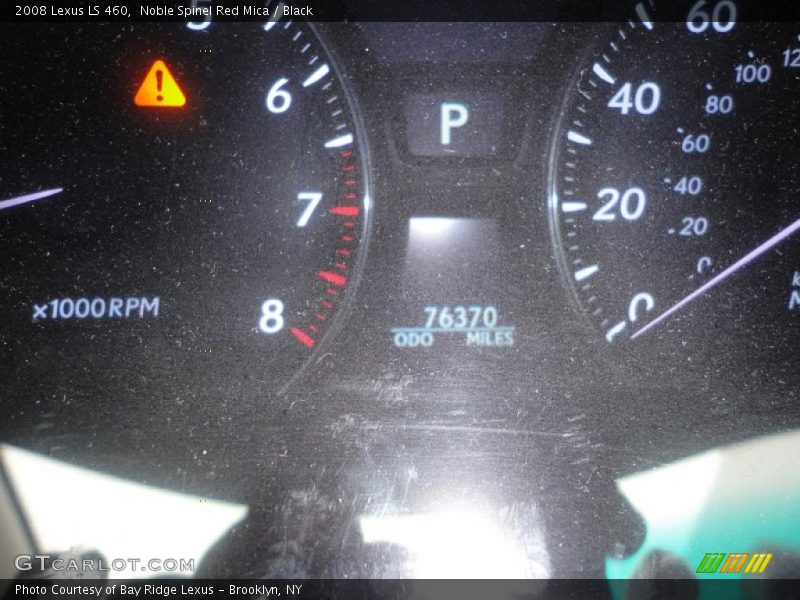 Noble Spinel Red Mica / Black 2008 Lexus LS 460