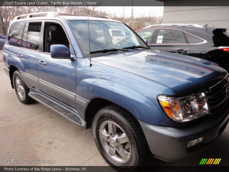 Pacific Blue Metallic / Stone 2007 Toyota Land Cruiser