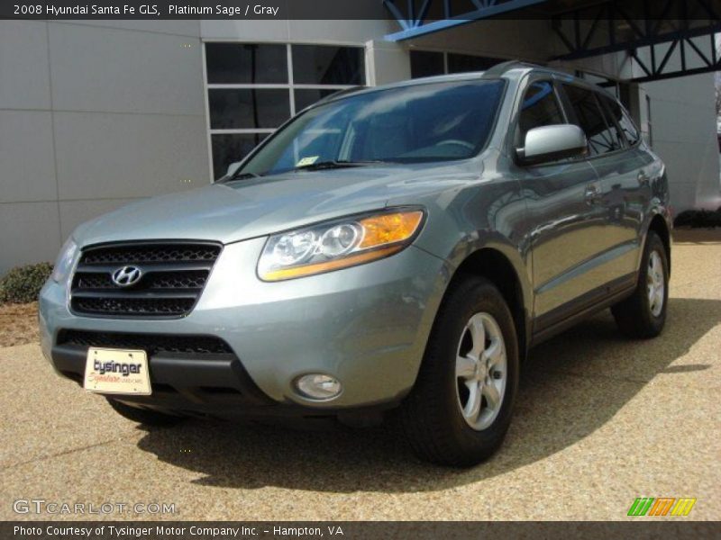 Platinum Sage / Gray 2008 Hyundai Santa Fe GLS