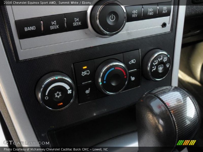 Controls of 2008 Equinox Sport AWD
