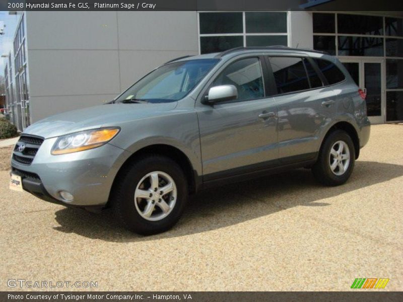 Platinum Sage / Gray 2008 Hyundai Santa Fe GLS