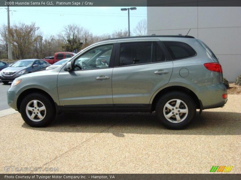 Platinum Sage / Gray 2008 Hyundai Santa Fe GLS