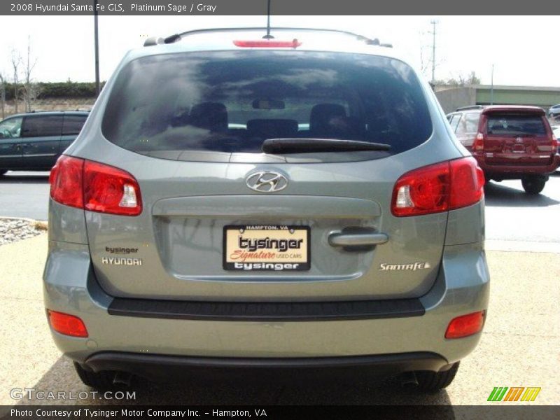 Platinum Sage / Gray 2008 Hyundai Santa Fe GLS