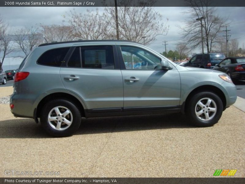 Platinum Sage / Gray 2008 Hyundai Santa Fe GLS