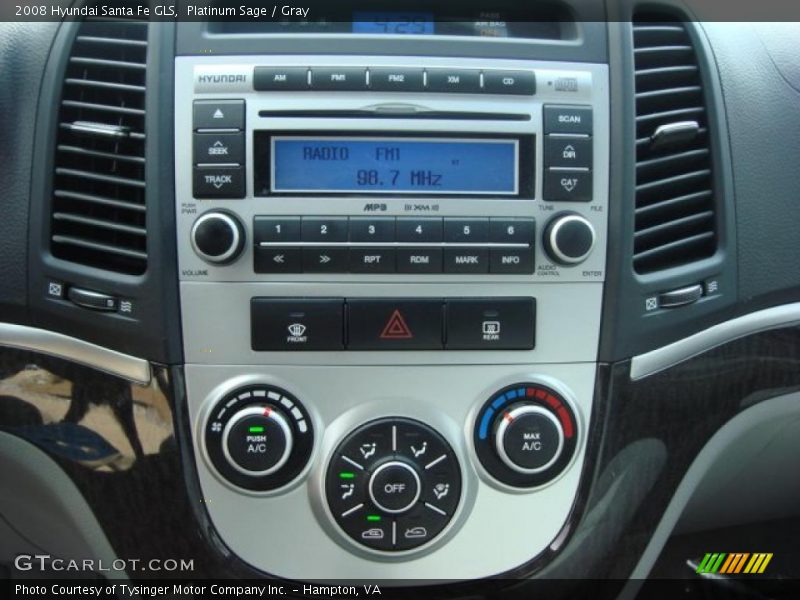 Platinum Sage / Gray 2008 Hyundai Santa Fe GLS