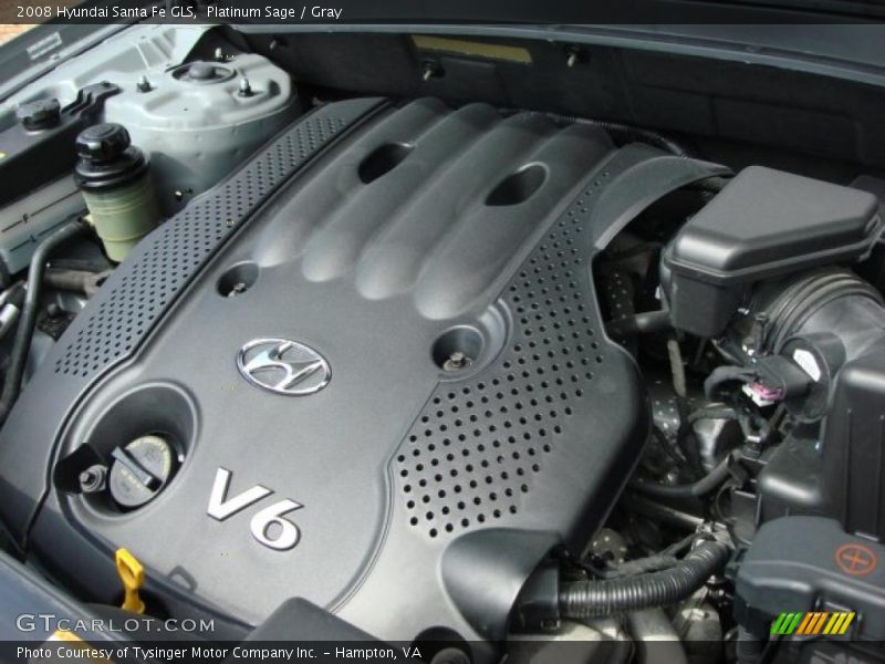 Platinum Sage / Gray 2008 Hyundai Santa Fe GLS