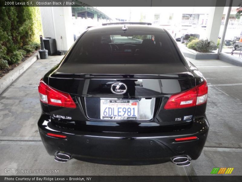 Obsidian Black / Black 2008 Lexus IS F