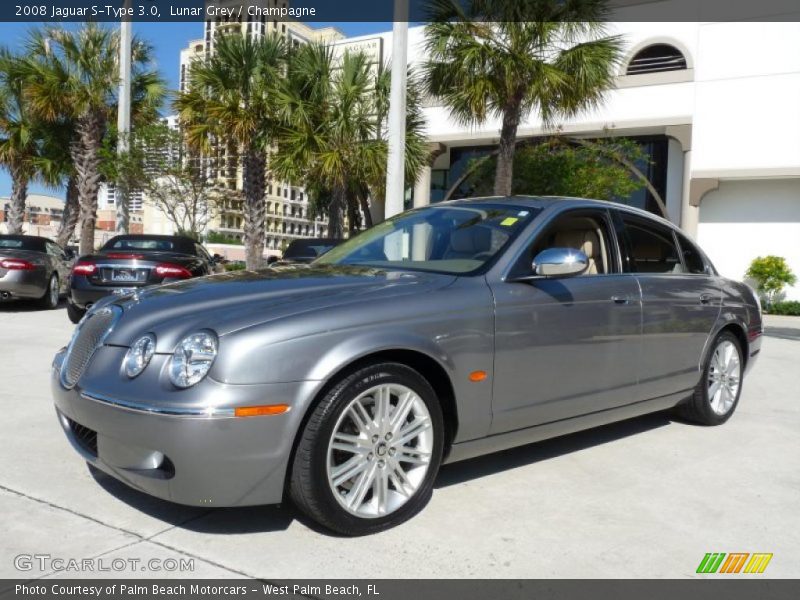 Lunar Grey / Champagne 2008 Jaguar S-Type 3.0