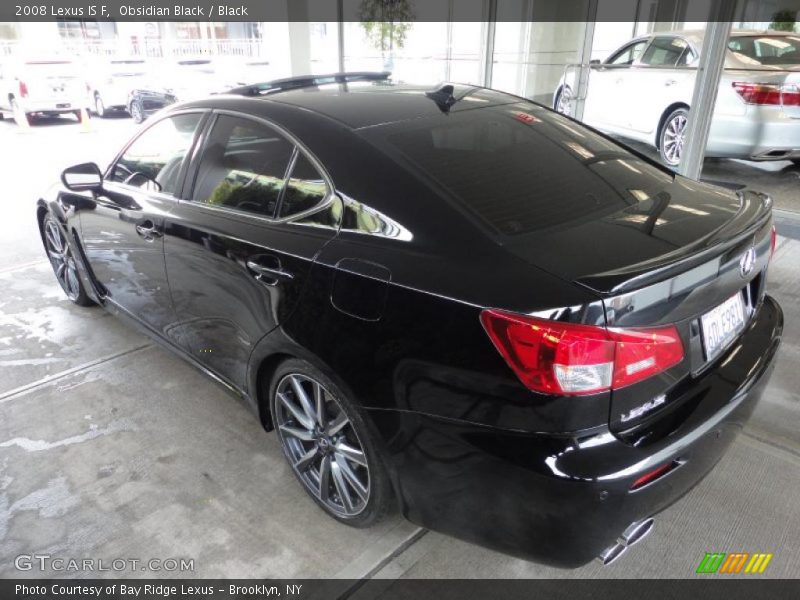Obsidian Black / Black 2008 Lexus IS F