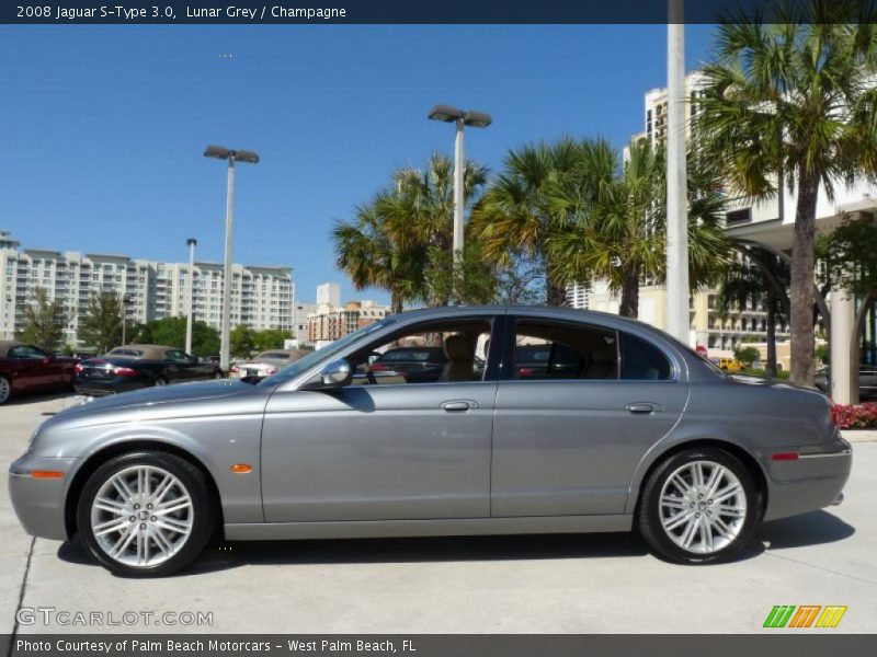 Lunar Grey / Champagne 2008 Jaguar S-Type 3.0