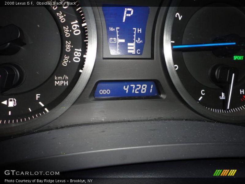 Obsidian Black / Black 2008 Lexus IS F