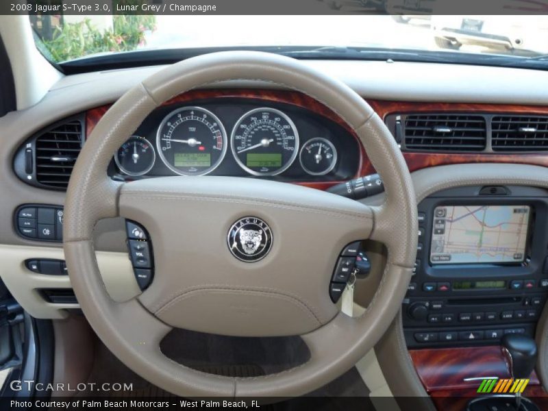 Lunar Grey / Champagne 2008 Jaguar S-Type 3.0