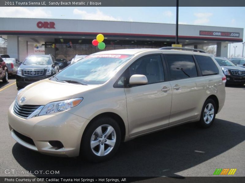 Sandy Beach Metallic / Bisque 2011 Toyota Sienna LE