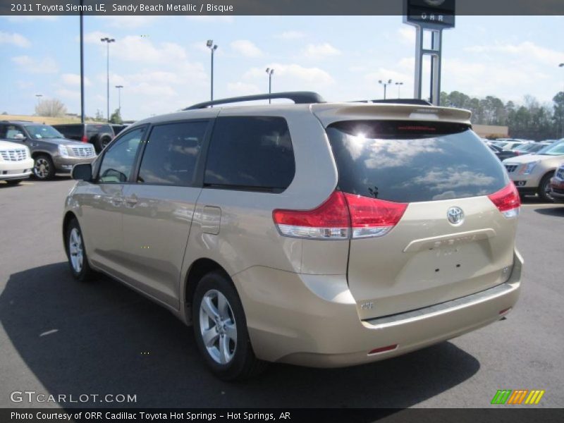 Sandy Beach Metallic / Bisque 2011 Toyota Sienna LE