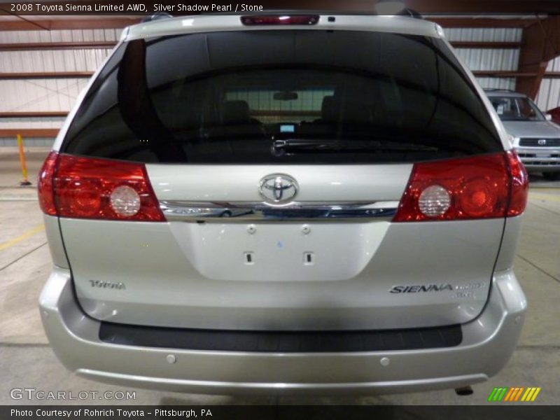 Silver Shadow Pearl / Stone 2008 Toyota Sienna Limited AWD