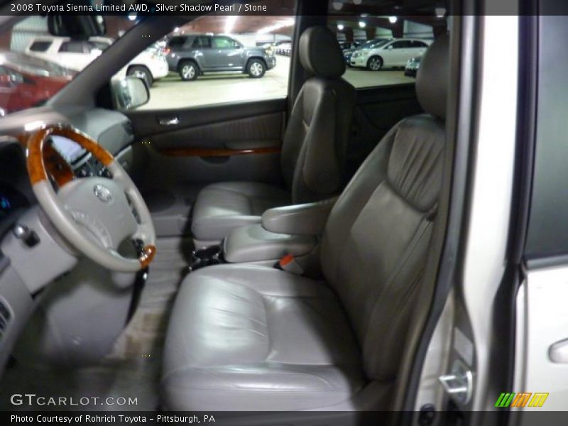 Silver Shadow Pearl / Stone 2008 Toyota Sienna Limited AWD