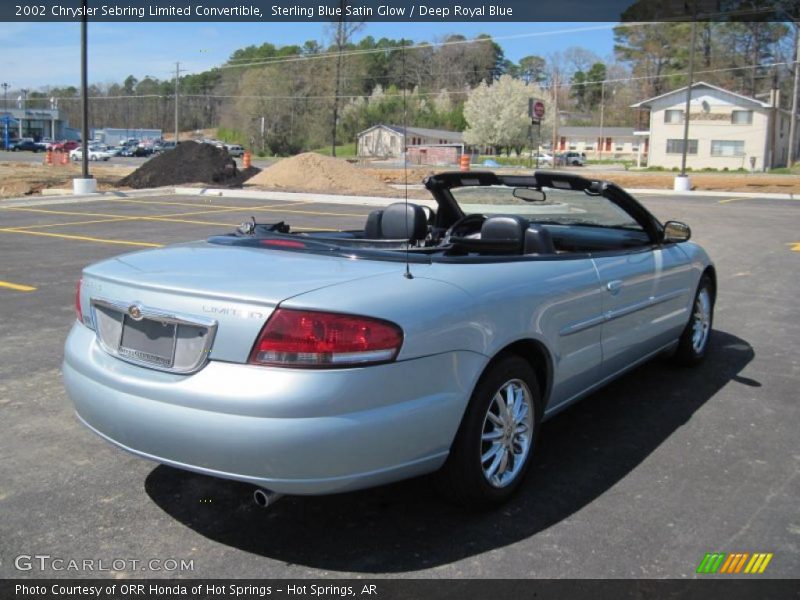 Sterling Blue Satin Glow / Deep Royal Blue 2002 Chrysler Sebring Limited Convertible
