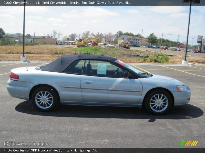 Sterling Blue Satin Glow / Deep Royal Blue 2002 Chrysler Sebring Limited Convertible