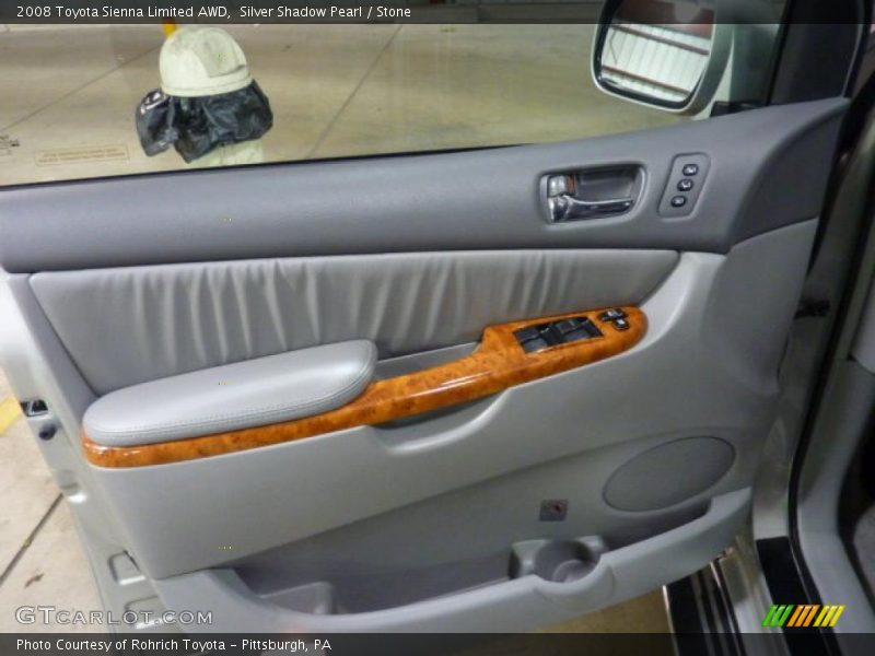 Silver Shadow Pearl / Stone 2008 Toyota Sienna Limited AWD
