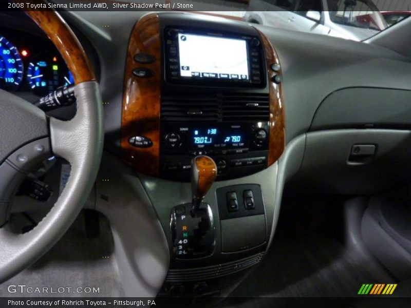 Silver Shadow Pearl / Stone 2008 Toyota Sienna Limited AWD