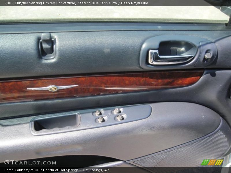 Sterling Blue Satin Glow / Deep Royal Blue 2002 Chrysler Sebring Limited Convertible