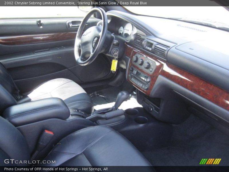 Sterling Blue Satin Glow / Deep Royal Blue 2002 Chrysler Sebring Limited Convertible