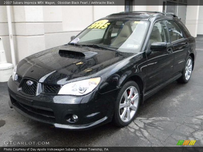 Obsidian Black Pearl / Anthracite Black 2007 Subaru Impreza WRX Wagon
