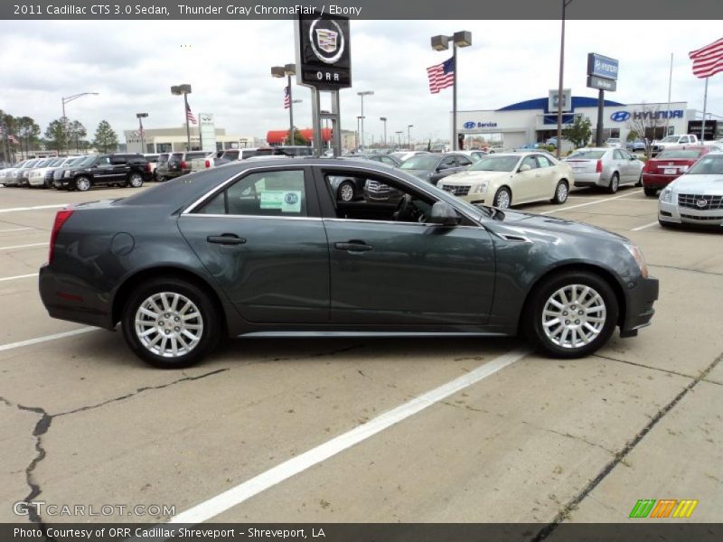 Thunder Gray ChromaFlair / Ebony 2011 Cadillac CTS 3.0 Sedan