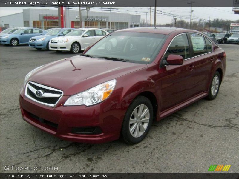 Ruby Red Pearl / Off-Black 2011 Subaru Legacy 2.5i Premium