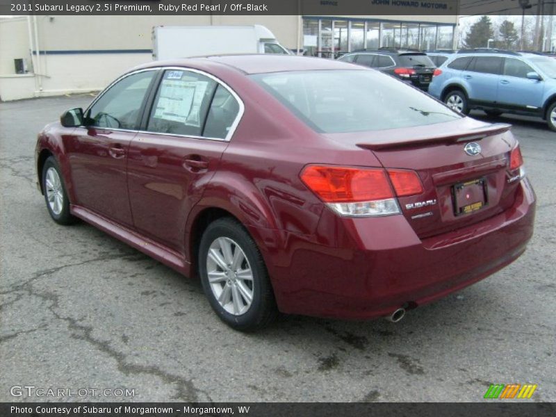 Ruby Red Pearl / Off-Black 2011 Subaru Legacy 2.5i Premium