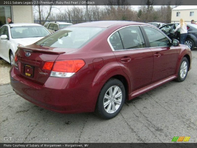 Ruby Red Pearl / Off-Black 2011 Subaru Legacy 2.5i Premium