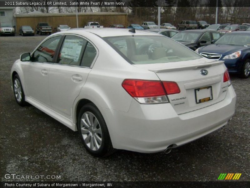Satin White Pearl / Warm Ivory 2011 Subaru Legacy 3.6R Limited