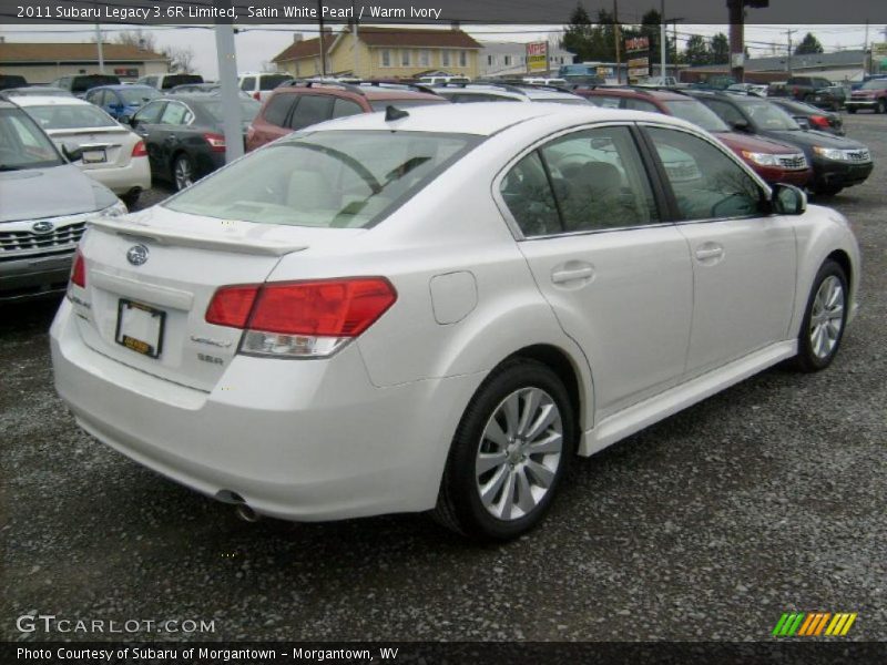 Satin White Pearl / Warm Ivory 2011 Subaru Legacy 3.6R Limited