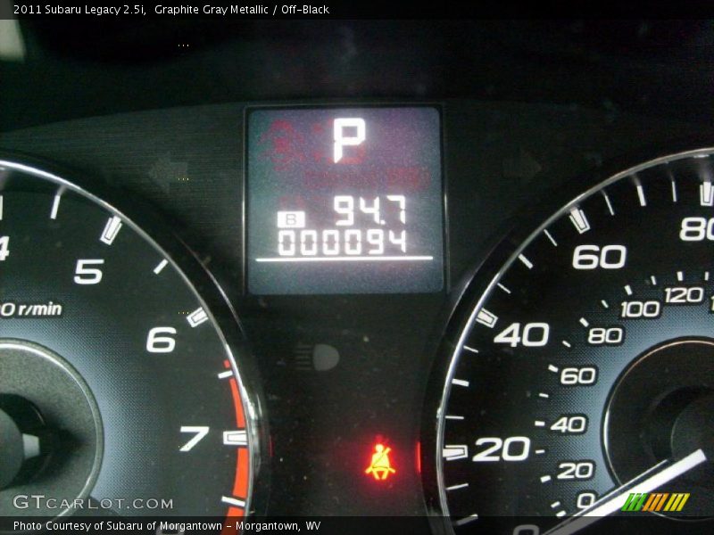 Graphite Gray Metallic / Off-Black 2011 Subaru Legacy 2.5i