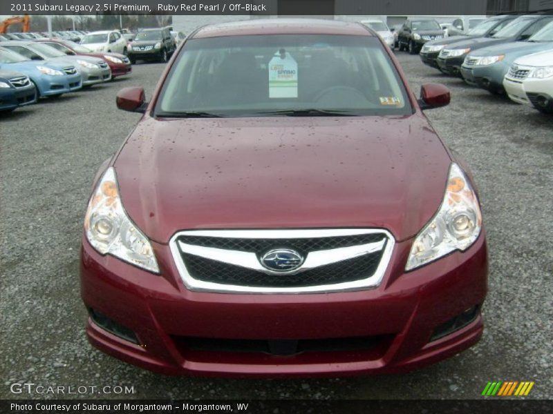 Ruby Red Pearl / Off-Black 2011 Subaru Legacy 2.5i Premium