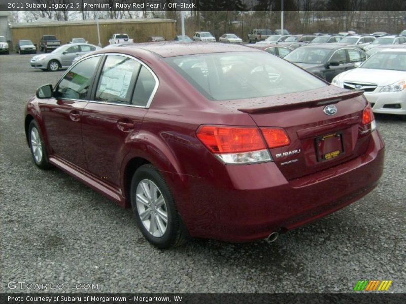 Ruby Red Pearl / Off-Black 2011 Subaru Legacy 2.5i Premium