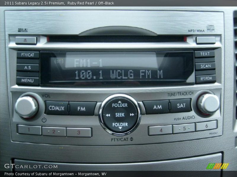 Ruby Red Pearl / Off-Black 2011 Subaru Legacy 2.5i Premium