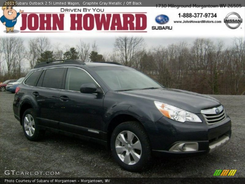 Graphite Gray Metallic / Off Black 2011 Subaru Outback 2.5i Limited Wagon