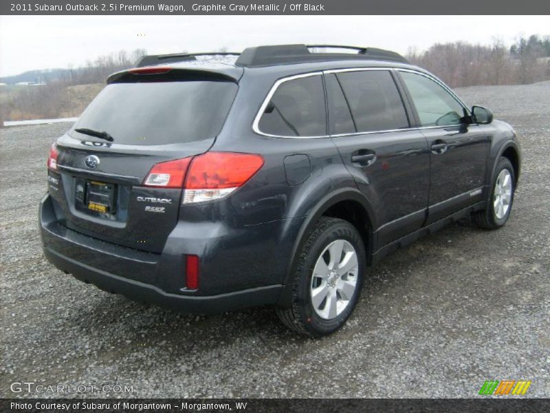 Graphite Gray Metallic / Off Black 2011 Subaru Outback 2.5i Premium Wagon