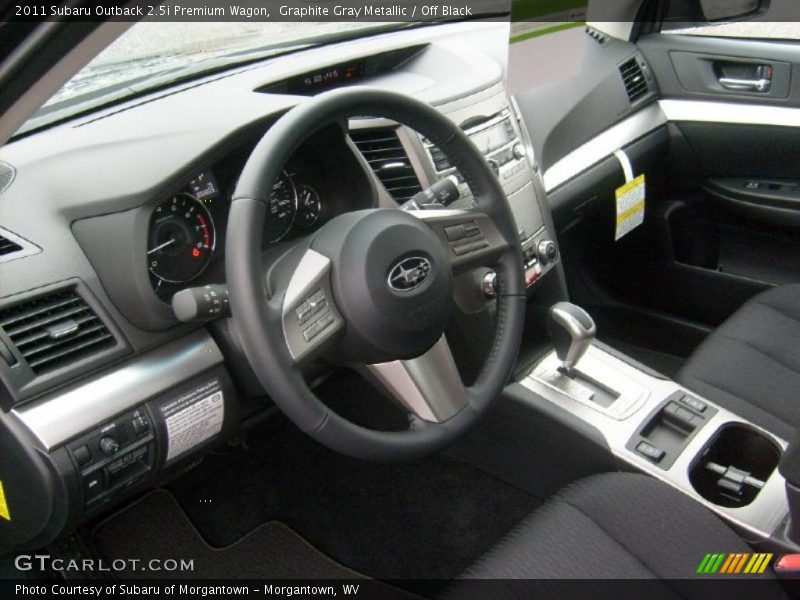 Graphite Gray Metallic / Off Black 2011 Subaru Outback 2.5i Premium Wagon