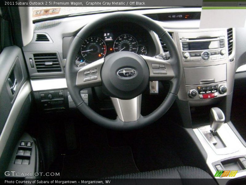 Graphite Gray Metallic / Off Black 2011 Subaru Outback 2.5i Premium Wagon