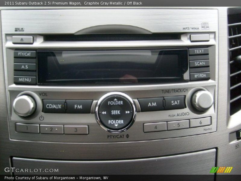 Graphite Gray Metallic / Off Black 2011 Subaru Outback 2.5i Premium Wagon