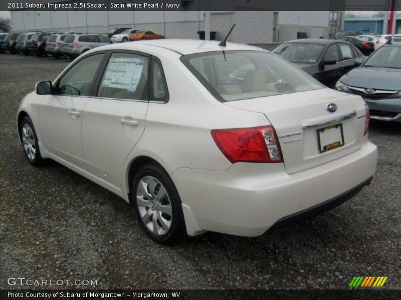 Satin White Pearl / Ivory 2011 Subaru Impreza 2.5i Sedan